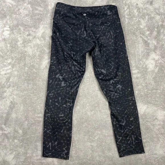 Lululemon Leggings Womens 4 Wunder Under Crop II Full-On Luon Star Crushed Gym - Picture 7 of 9